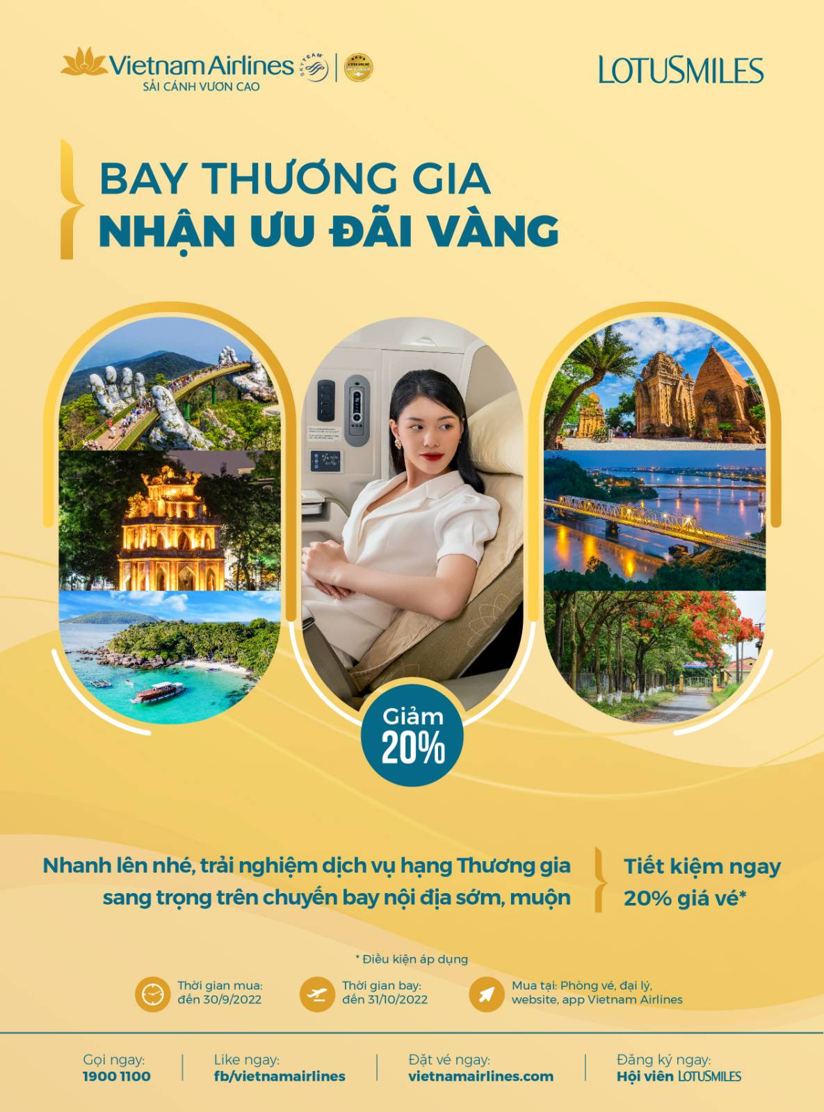 Bay thương gia - Nhận ưu đãi vàng